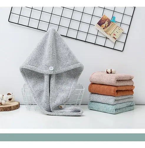 2 Gorros De Baño Ecológicos De Carbón De Bambú Para Secar El