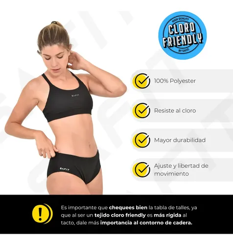 Combo Natacion Malla + Gorro + Antiparra Cloro Resist Safit