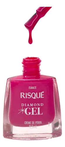 Kit 5 Esmalte Risque Diamond Gel 9,5ml Tonos Claros Blanco Nude Rosa