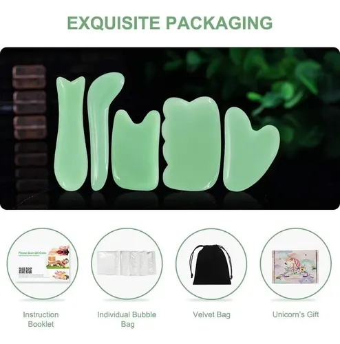 Airogym Set De Masaje Gua Sha 5 Piezas Verde – Terapia