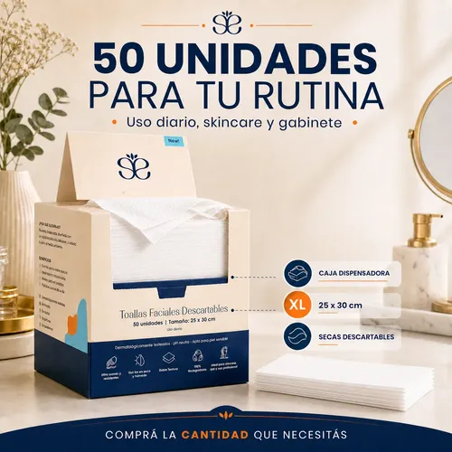 50 Toallitas Desmaquillantes Xl See Good 100% Biodegradables