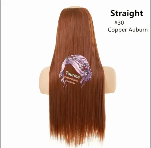 Extensiones De Cabello Órganicas Tipo A Taurina Estilo Extensiones, Cobrizo Lacio De 55cm – 1 Mecha Por Paquete