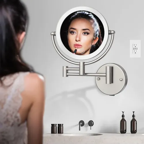 Espejo De Maquillaje Ledoole 8  Recargable Con Aumento 1x/10