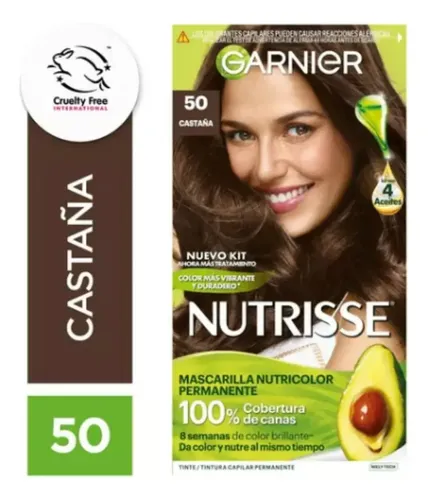 Kit Tintura Nutrisse Clasico Tono 50 Castaña