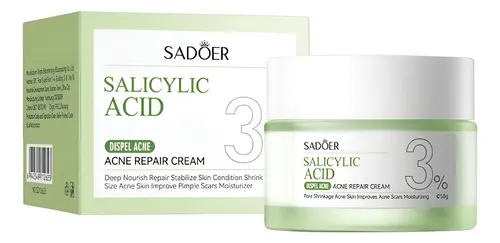 Crema Facial De Ácido Salicílico Acne Piel Grasa Sadoer