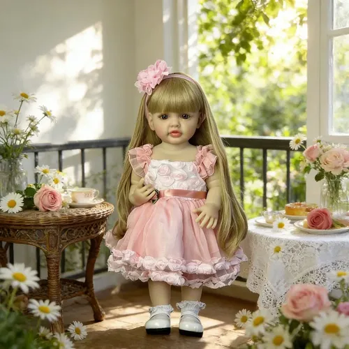 Muñeca De Pelo Largo Bzdoll De 55 Cm Y 22 Pulgadas Con Cuerp