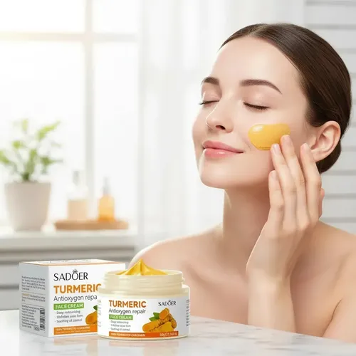 Crema Facial Curcuma Natural Despigmentante Normal A Grasa Día/noche