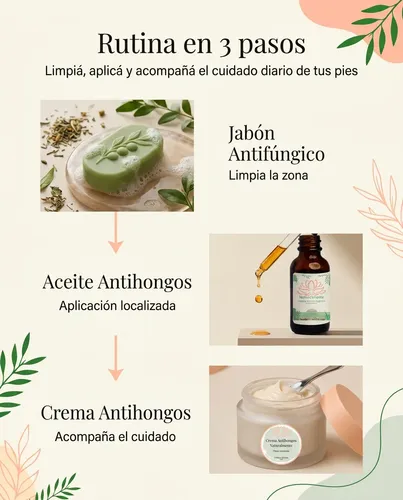Kit Completo Anti Hongos 3 Jabones 2 Aceites 2 Crema