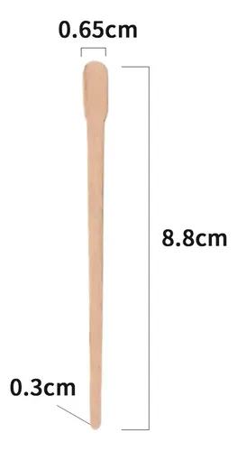 Espatulas De Madera Para Cera Y Manualidades 100 U .