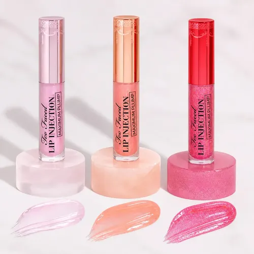 Set Too Faced Lip Injection Plump Pretty Kisses 3 Gloss Mini