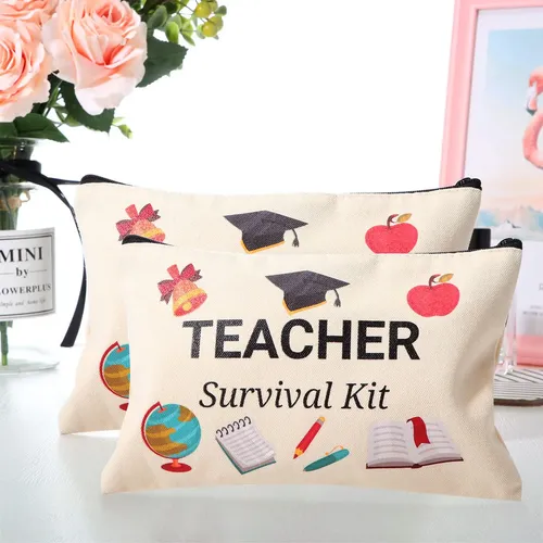 Bolsa De Maquillaje Dunzy Teacher Survival Kit, 50 Unidades,