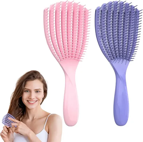 Pack 2 Cepillos Especiales Para Cabello Rizado