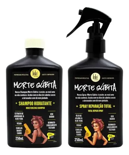 Shampoo Hidratante + Spray Reparador Morte Súbita Lola Cosme