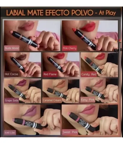 Labial Mate Efecto Polvo At Play Mary Kay Color Caramel Cream