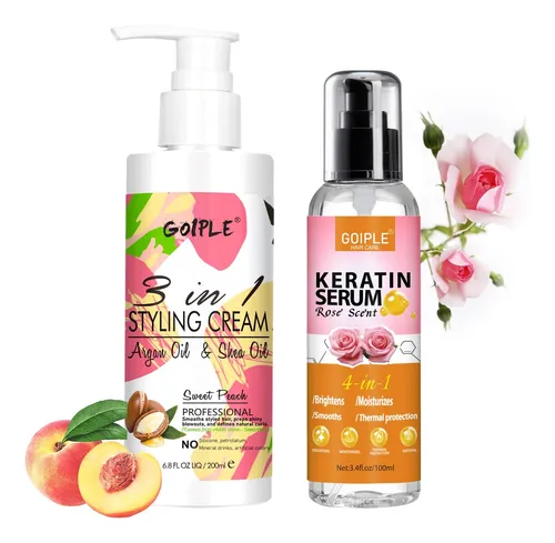Crema De Peinado Para Mujer, Antiencrespamiento Y Brillo 3 E