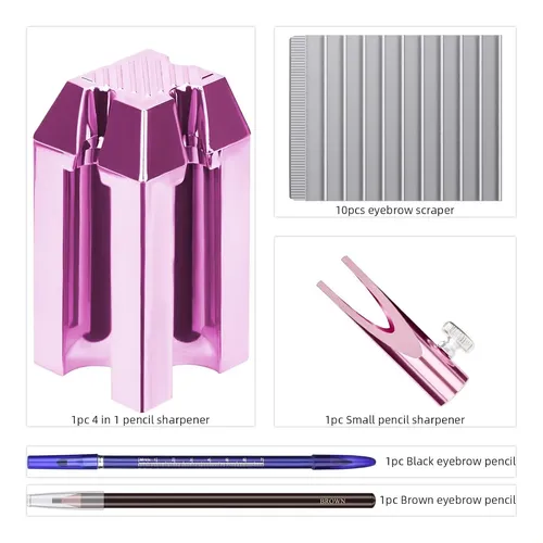 Set De Sacapuntas Para Maquillaje De Cejas Atomus, Lápiz Sha