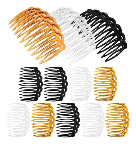 Peines Laterales Para Cabello Mujer, Set 12 Piezas Retro