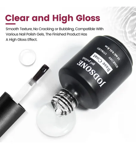 Base Coat Gel Jodsone 15ml Esmalte Uñas Brillante Secado