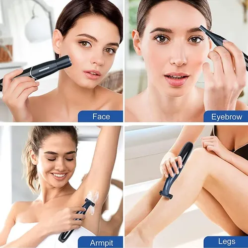 Depiladora Facial Y Corporal Recargable 4 En 1