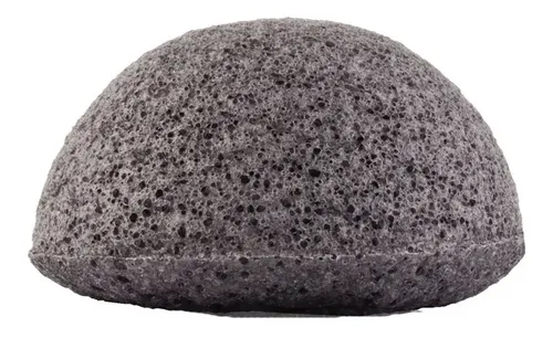 Konjac Esponja Facial Negra Con Cenizas De Bambu Natural