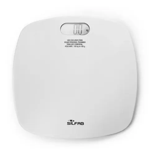 Balanza Digital Silfab Curve de Baño 180 kg Blanca con Pilas