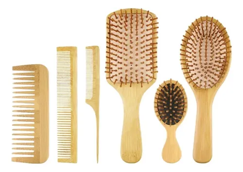 Peine De Madera Bbb, Cepillo De Masaje
