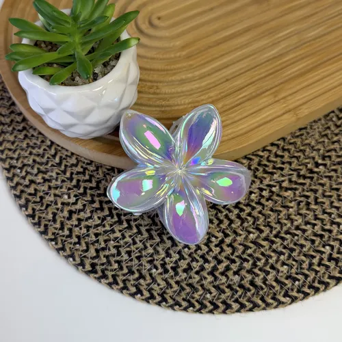 Pack 12 Broches Pinzas Pelo Flor Hawaiianas Hibiscus Bali