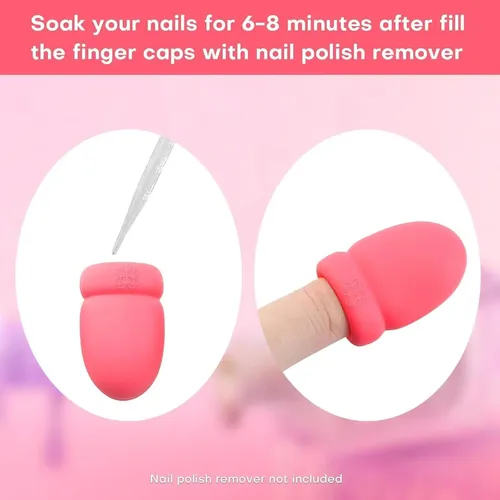 Kit De Removedor De Esmalte En Gel Magnetic Time Rosa 4 En 1