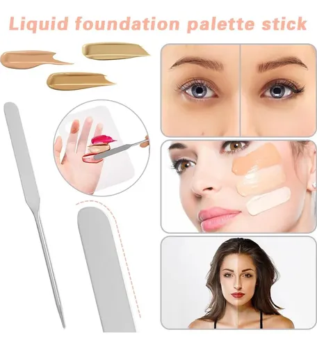 Paleta De Maquillaje Acrílica Con Espátula Y Estuche Para