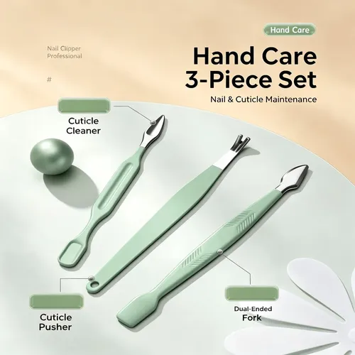 Juego De Herramientas De Manicura De 18 Piezas, Color Verde