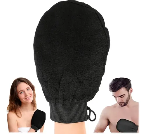 Guante Exfoliante Renkai Reutilizable para Ducha – Pack de 2 en Color Negro