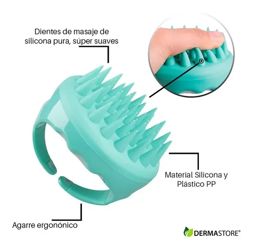 Cepillo Cuero Cabelludo Masajeador Crema Y Shampoo Cabello