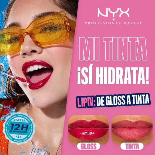 Tinta De Labios Hidratante Lip Iv Nyx Professional Makeup Cranberry Splash