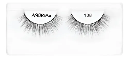 Tira De Pestañas Postizas Andrea Strip Lashes Negro N° 108
