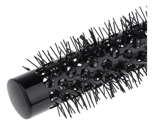Cepillo Redondo De Nylon Para Alisar, Suavizar, Negro 1,5cm Negro