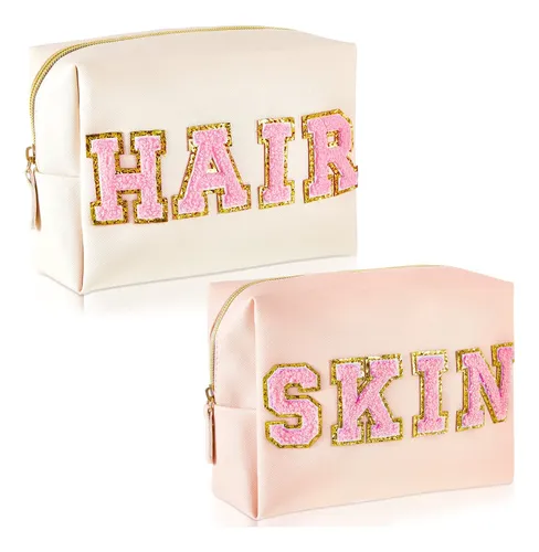 Bolsa De Maquillaje Patelai Preppy Patch De Piel Sintética I