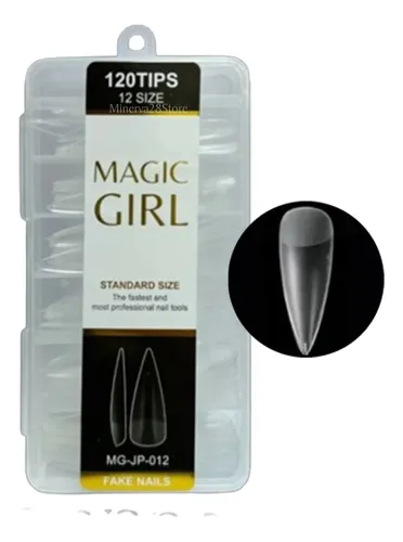Tips Soft Gel Press On Caja X120u Stilleto Medianas Prelimad