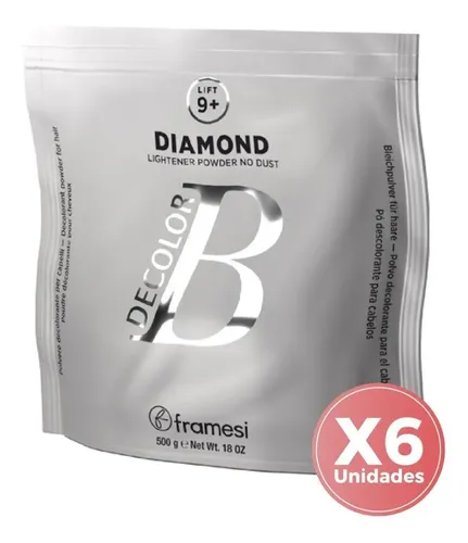 Kit X6 Polvos Decolorante Diamond X500grs Framesi Decolor B