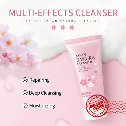 Gel Limpiador Facial Purificante Flor De Prunus Cerezo Japon