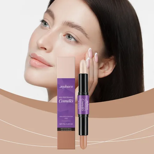 Crema Iluminadora Y Barra De Contorno 2 En 1 Zephoco