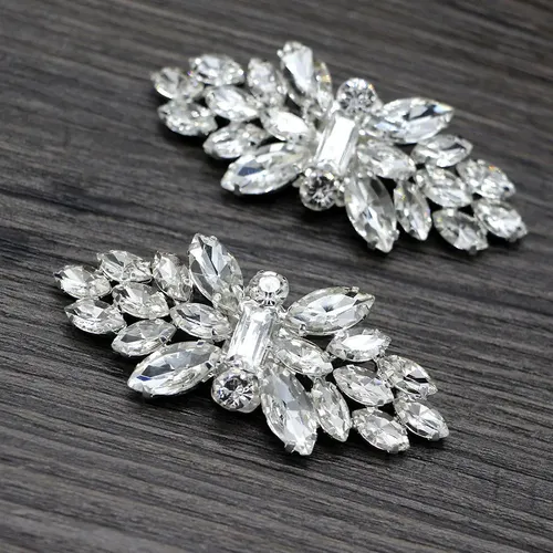 Zapato De Cristal De Moda, Hebilla, Clip De Plata