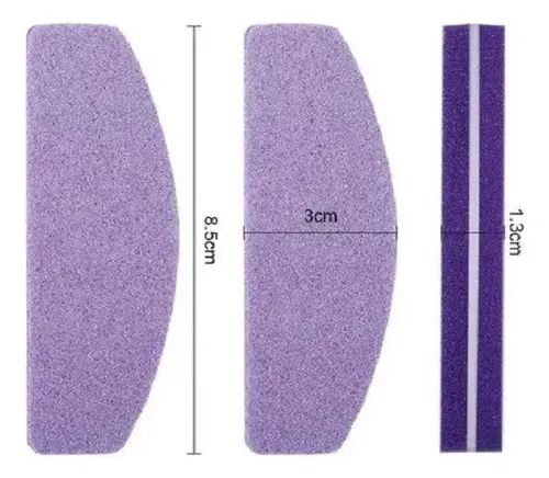 Lima Esponja Luna Mini 3 Unidades 100/180 Manicuria Uñas Esculpidas