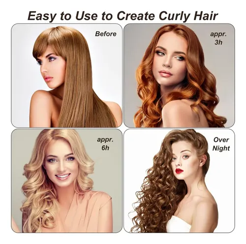 3 Unidades De Rulos For Pelo Sin Calor, Terciopelo Suave Ww