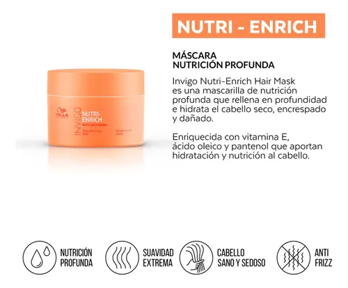 Máscara Capilar Wella Invigo Nutri Enrich Hidratación 150ml