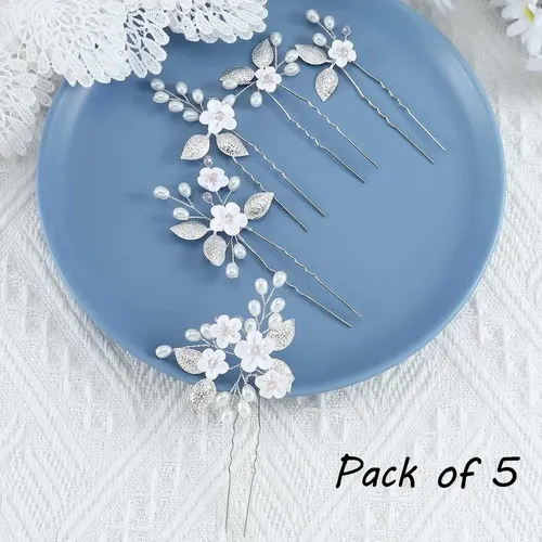 Pinzas For El Pelo Con Flores For Novias, Accesorios For El
