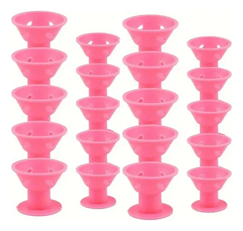 Set 30 Rulos Sin Calor Espiral Hongo Mujer 30