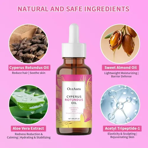 Aceite Natural De Cyperus De 60 Ml Para La Depilación Corpor