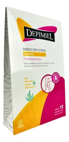 Depimiel Bandas Depilar Cuerpo Aloe Vera Y Vitamina X12u