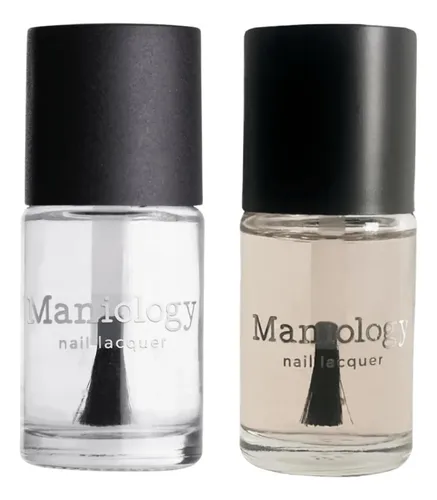Set De Top Coat Sin Manchas Y Base Adhesiva Maniology 13ml