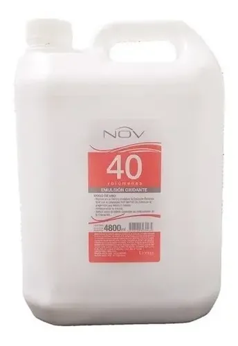 Agua Oxigenada Nov Oxidante Crema Pelo 40vol Bidón 5 Lts Tono 40 Volumenes